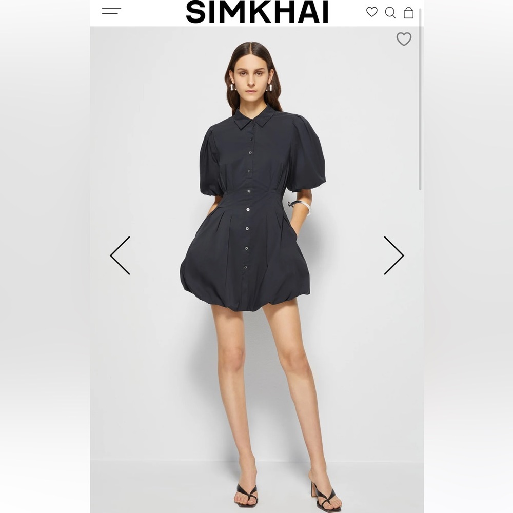 JONATHAN SIMKHAI Cleo Puff-Sleeve Minidress